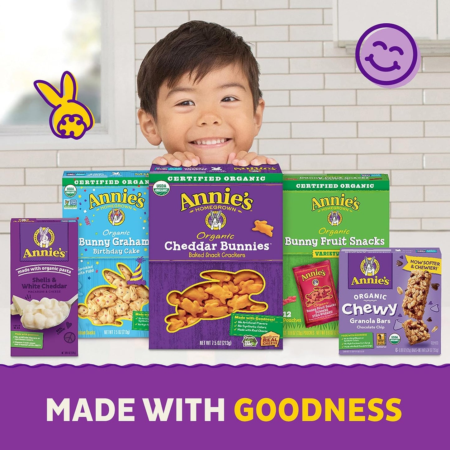 Annie's Bunny Pasta Canned Soup – Safe Clean-Ingredient Lunch for the Whole Family, 14.3 oz