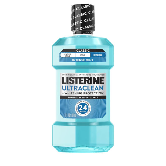 antiseptic formula that kills 99.9% of germs causing bad breath, plaque, and gingivitis