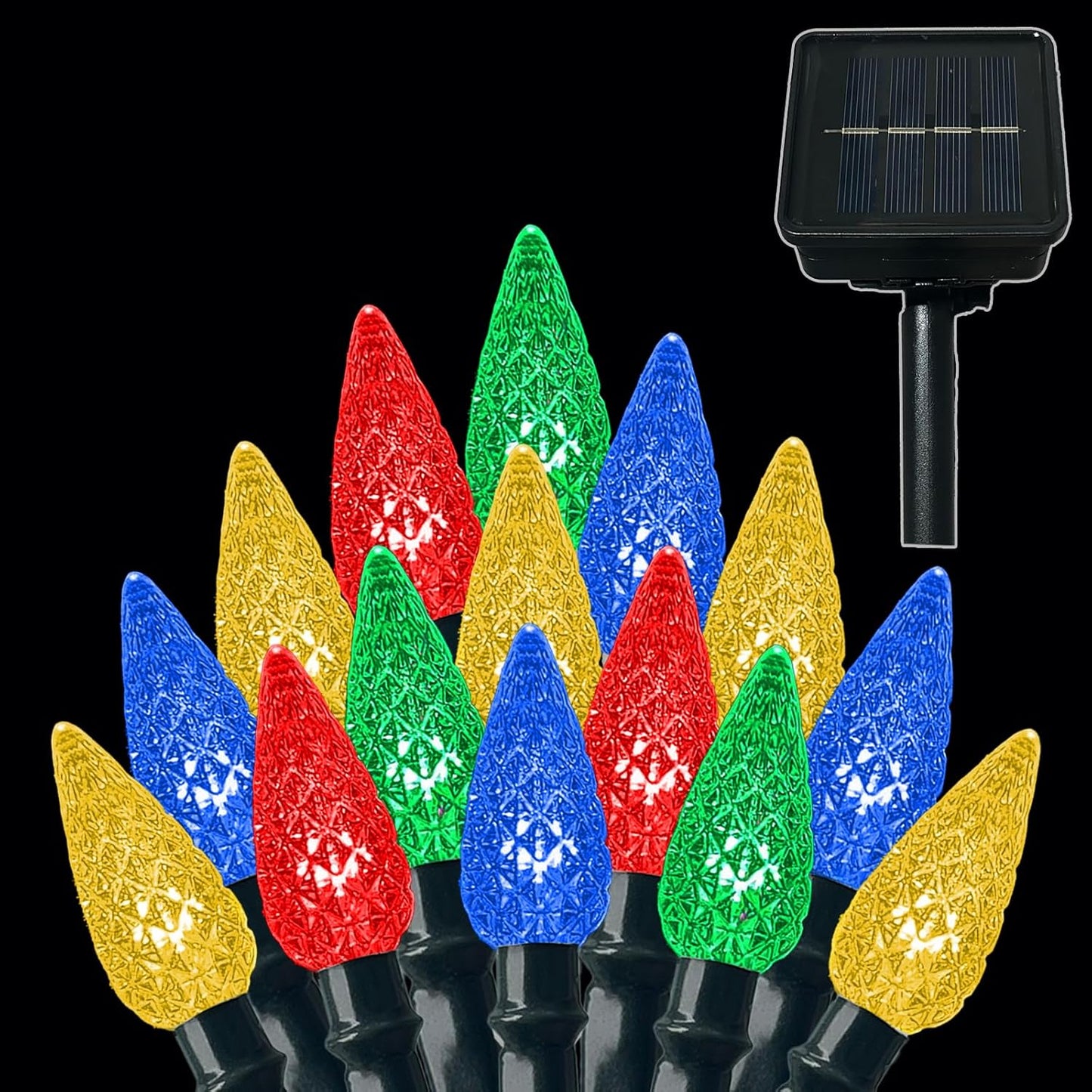 Anycosy C3 Strawberry Solar Operated String Lights 100 LED – Effortless Single-Setting Style for Minimalist Holiday Styling