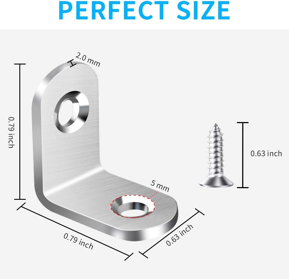 AODLANA L Bracket Kit – Distraction-Free Hardware for Studio Projects, Reinforce Cabinet and Drawer Frames