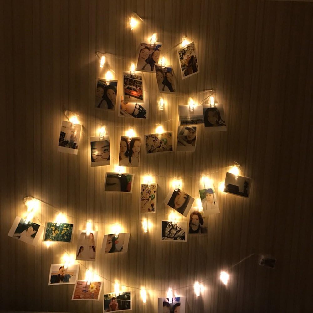 AOSTAR Outdoor Covered Patio String Lights – Hanging Polaroid Display, Weather Friendly LED