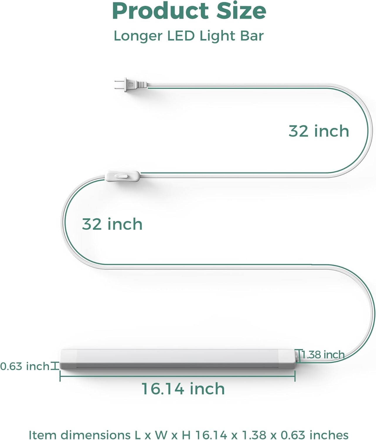 ASOKO Plug and Play Under Counter LED Light – Thoughtful Holiday Gift for DIY Hobbyists, Crafters, and Home Cooks
