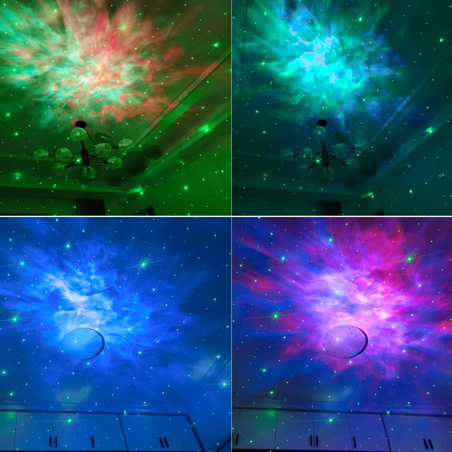 AstraStar Galaxy Projector – Stress-Relief Ambient Light for Bath Time and Yoga Room, Star Ceiling LED with Timer