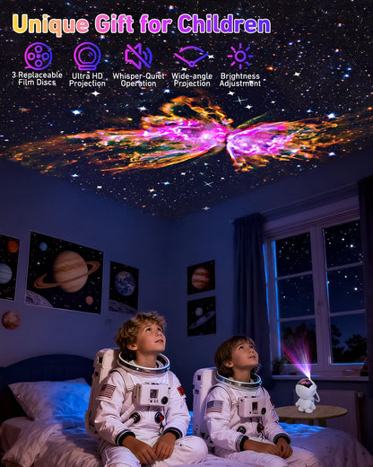 AstroLume Galaxy Night Light Gift for Space Lovers – Unique Housewarming Present and Christmas Gift Idea for Adults and Teens