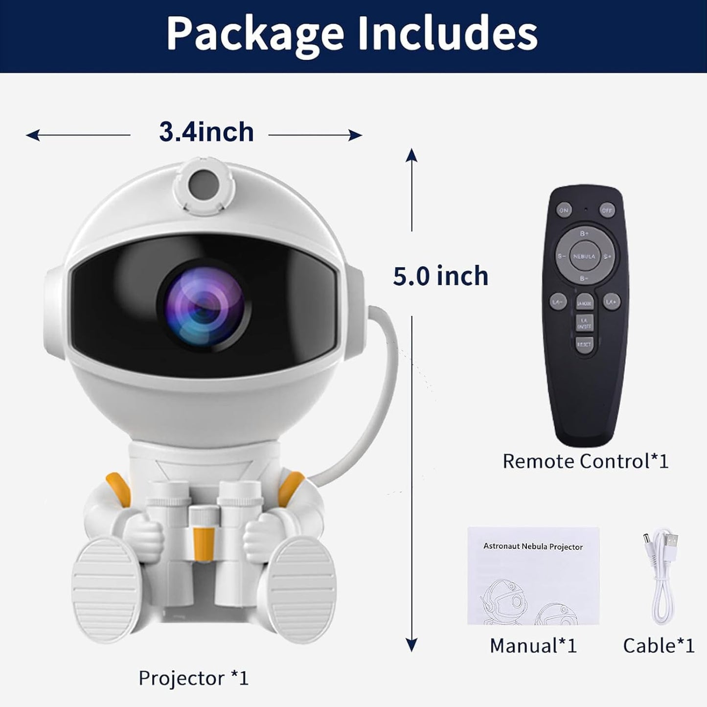 Astronaut Galaxy Lamp – Romantic Anniversary & Valentine's Day Gift for Her, Star Light Projector with Remote Control for Bedroom