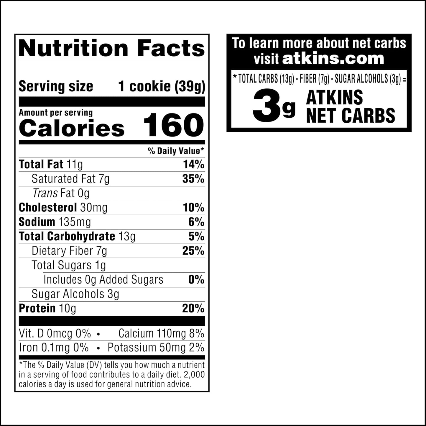 Atkins Double Chocolate Chunk Cookie – Portable High-Protein Lunchbox Add-On for Packed Workdays