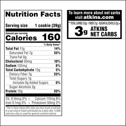 Atkins Double Chocolate Chunk Cookie – Portable High-Protein Lunchbox Add-On for Packed Workdays
