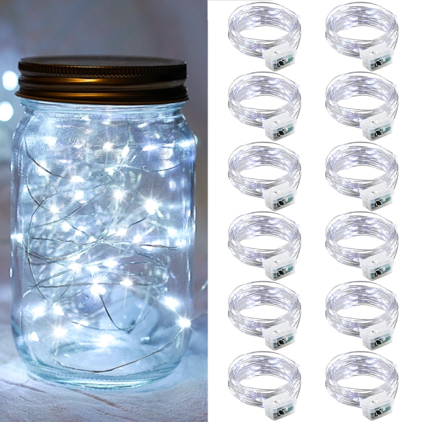 Aurora Glow Starry String Lights 20 LED Cool Touch Battery Powered for Pet Friendly Homes and Worry Free Setup