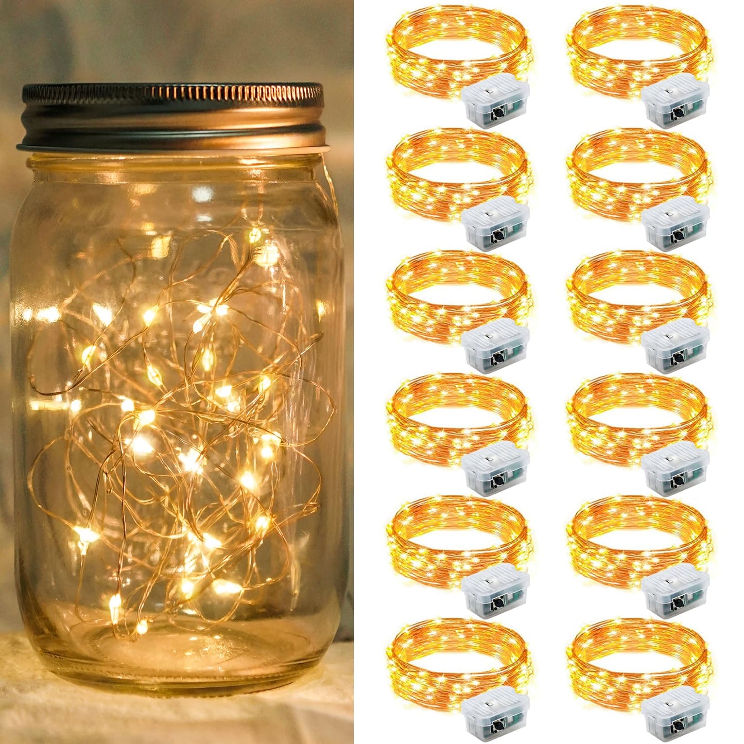 Aurora Glow Starry String Lights 20 LED Cool Touch Battery Powered for Pet Friendly Homes and Worry Free Setup