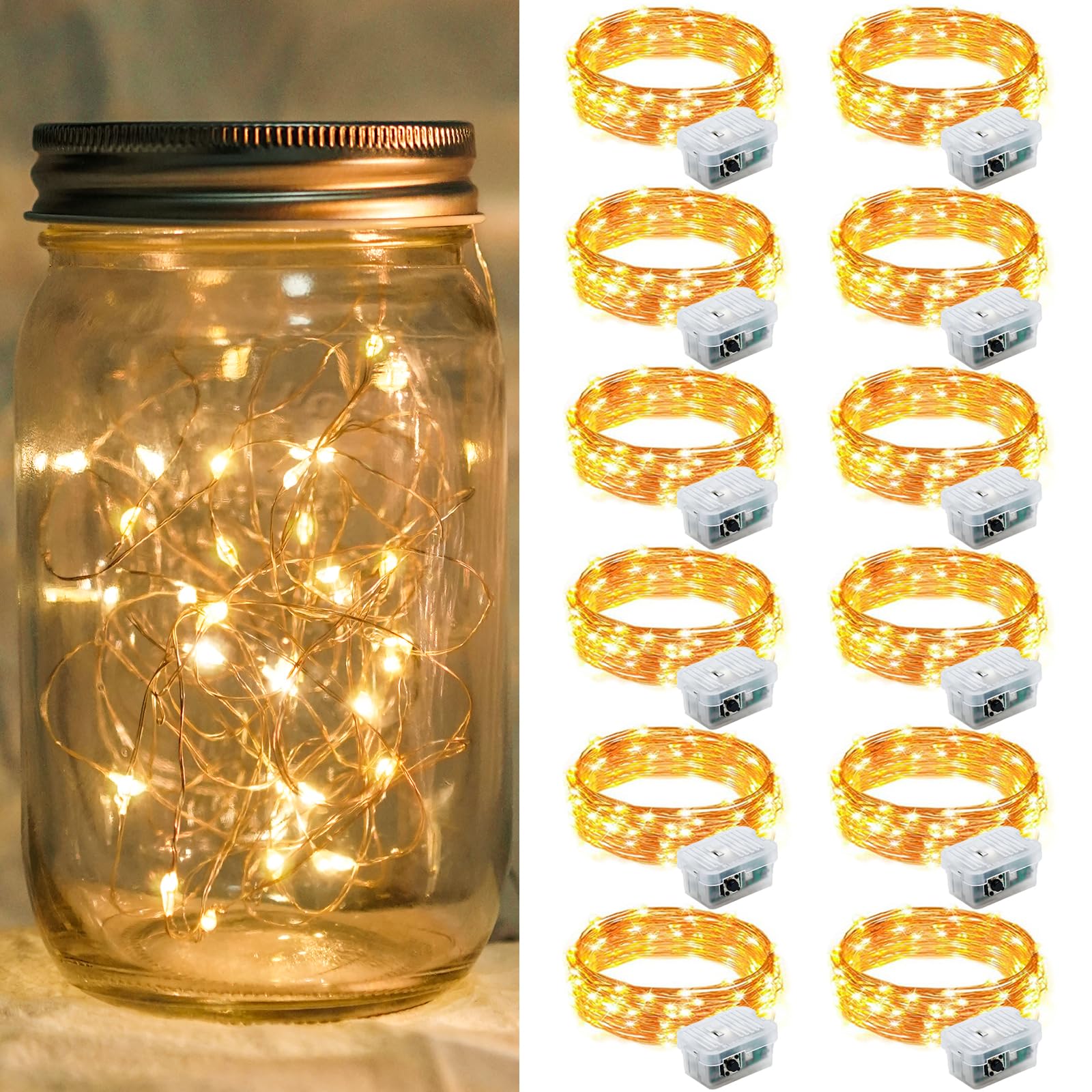 Aurora Glow Starry String Lights 20 LED Cool Touch Battery Powered for Pet Friendly Homes and Worry Free Setup