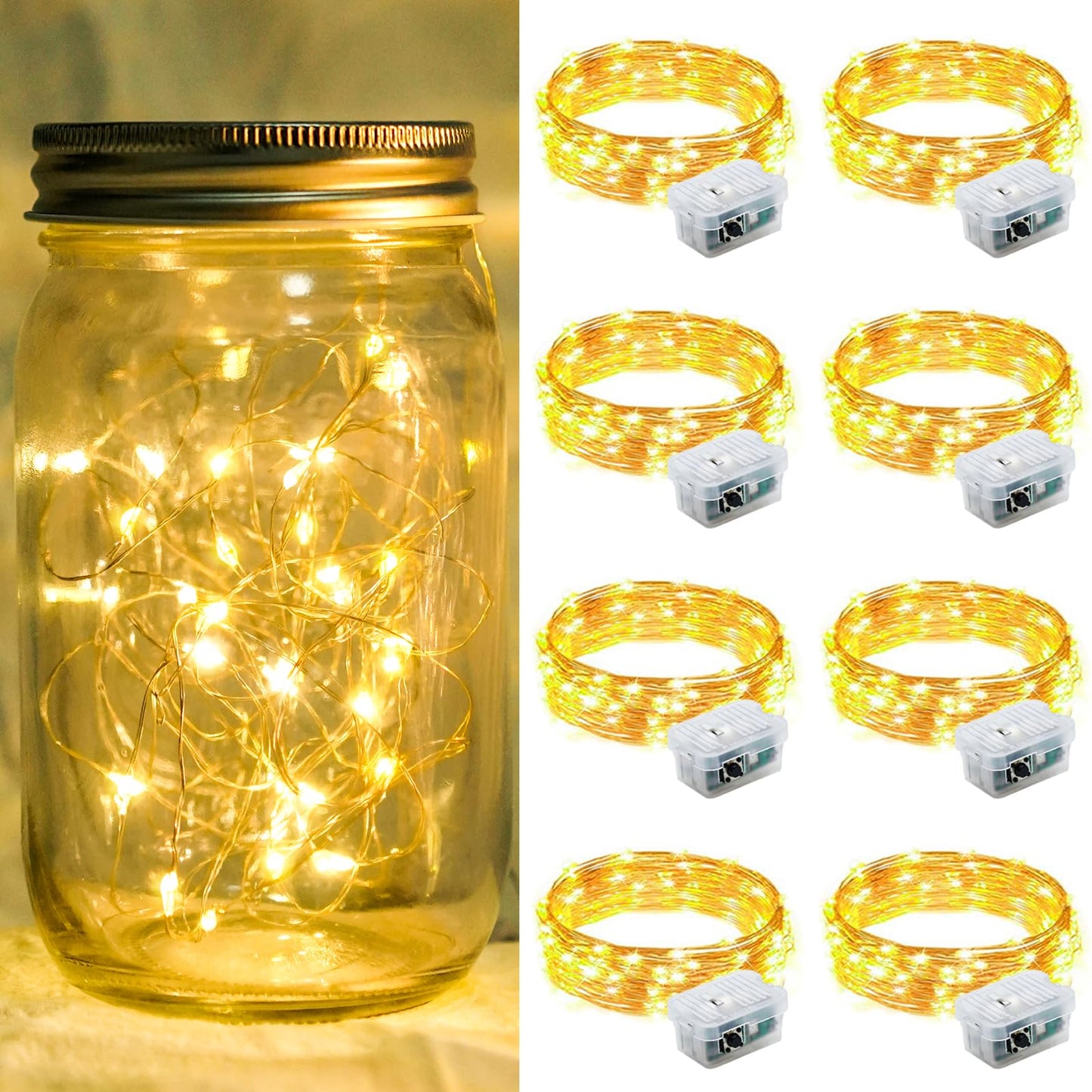 Aurora Glow Starry String Lights 20 LED Cool Touch Battery Powered for Pet Friendly Homes and Worry Free Setup
