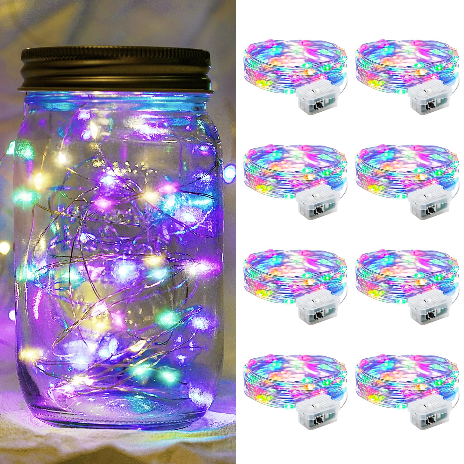 Aurora Glow Starry String Lights 20 LED Cool Touch Battery Powered for Pet Friendly Homes and Worry Free Setup