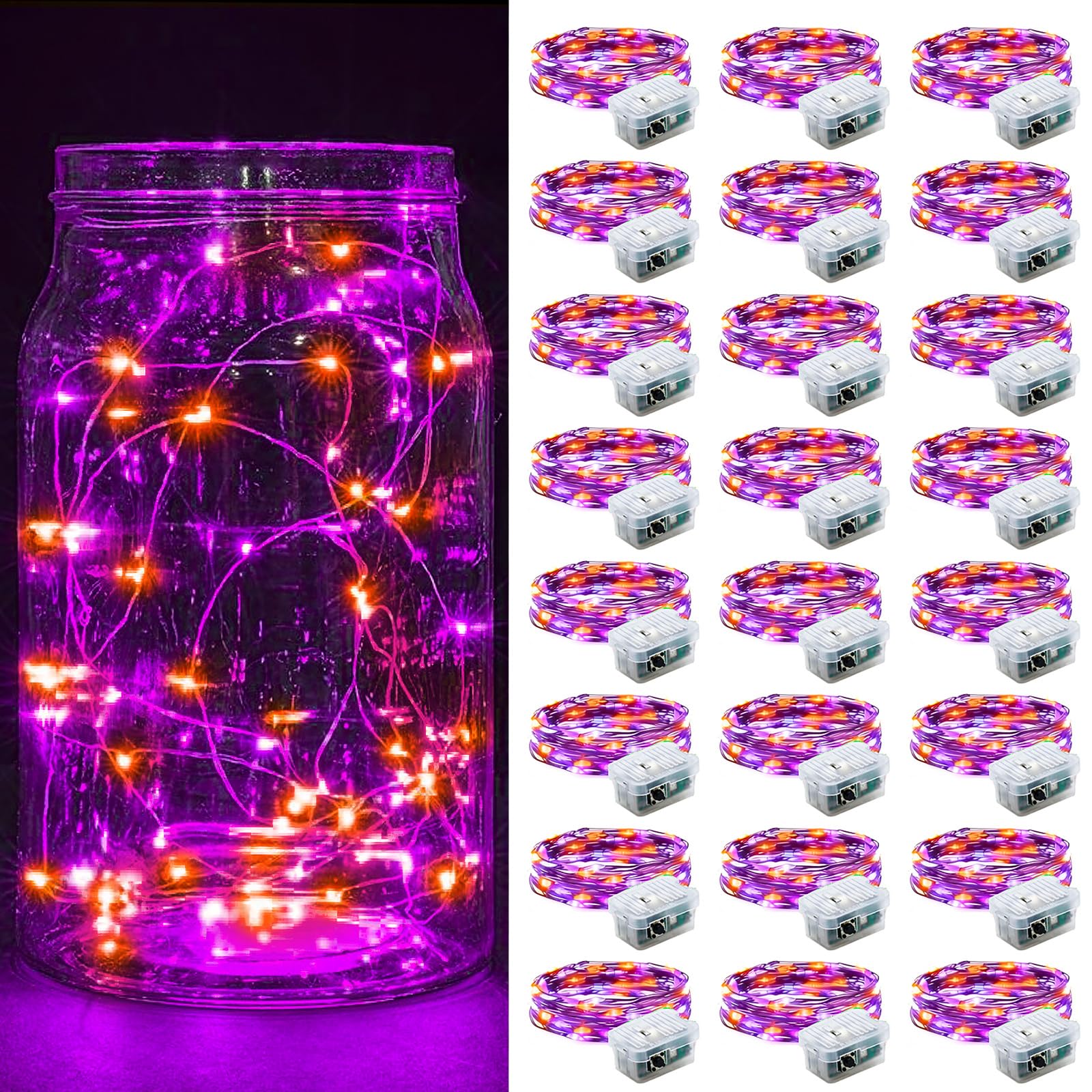 Aurora Glow Starry String Lights 20 LED Cool Touch Battery Powered for Pet Friendly Homes and Worry Free Setup