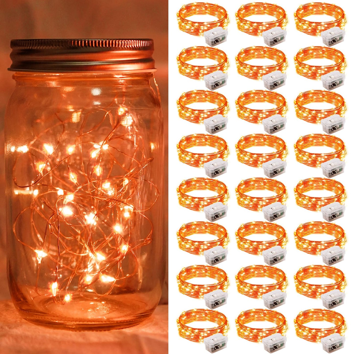 Aurora Glow Starry String Lights 20 LED Cool Touch Battery Powered for Pet Friendly Homes and Worry Free Setup
