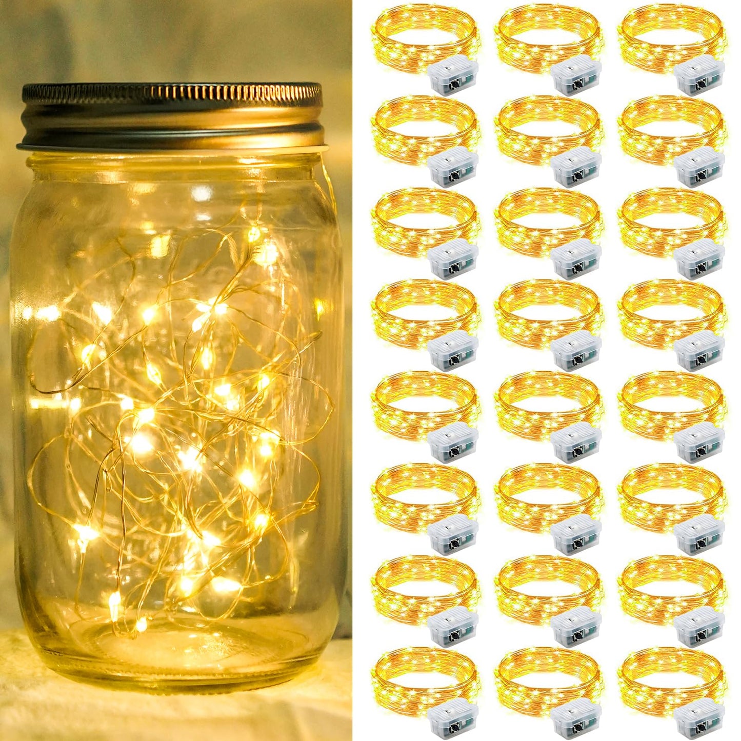 Aurora Glow Starry String Lights 20 LED Cool Touch Battery Powered for Pet Friendly Homes and Worry Free Setup
