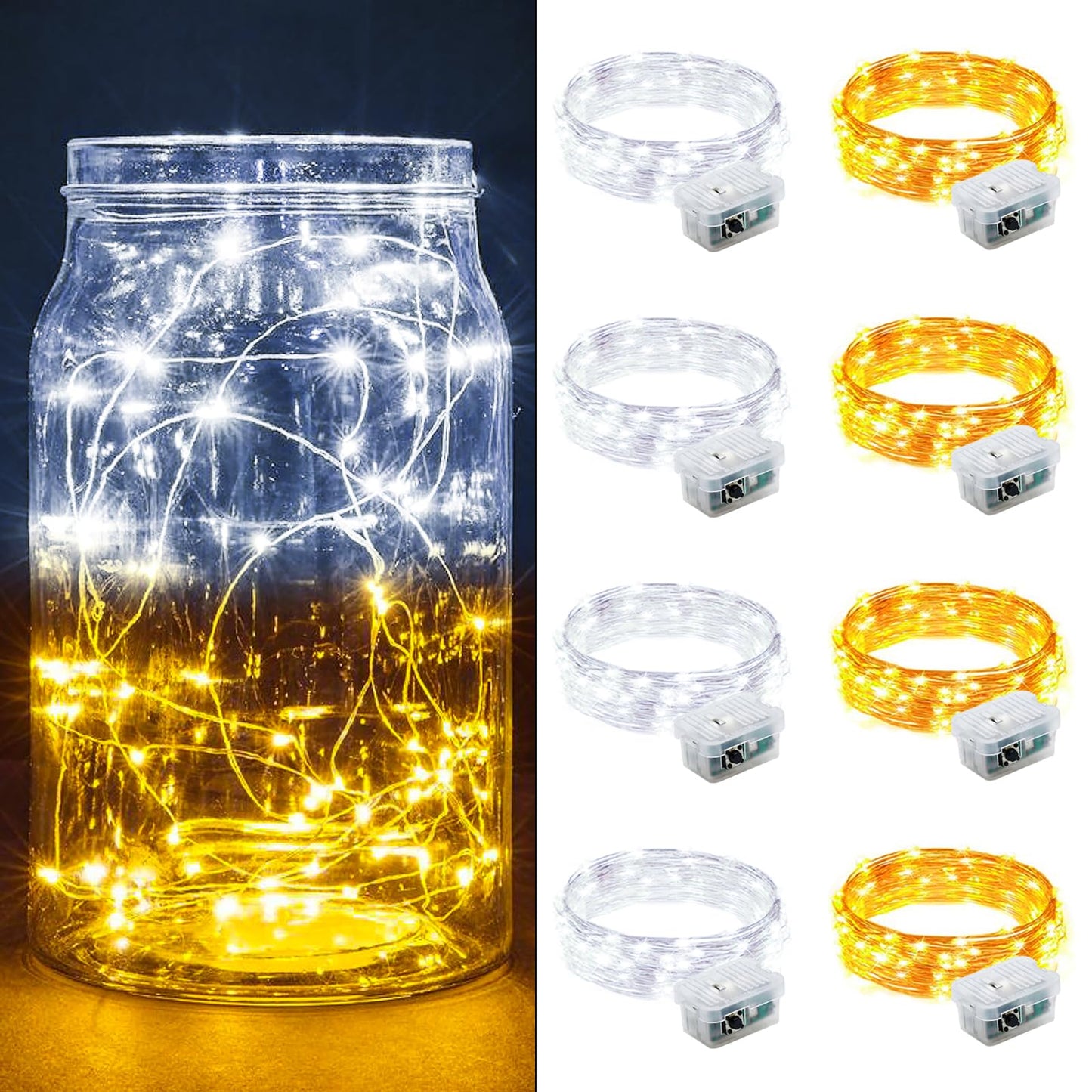 Aurora Glow Starry String Lights 20 LED Cool Touch Battery Powered for Pet Friendly Homes and Worry Free Setup