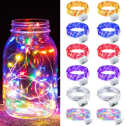 Aurora Glow Starry String Lights 20 LED Cool Touch Battery Powered for Pet Friendly Homes and Worry Free Setup