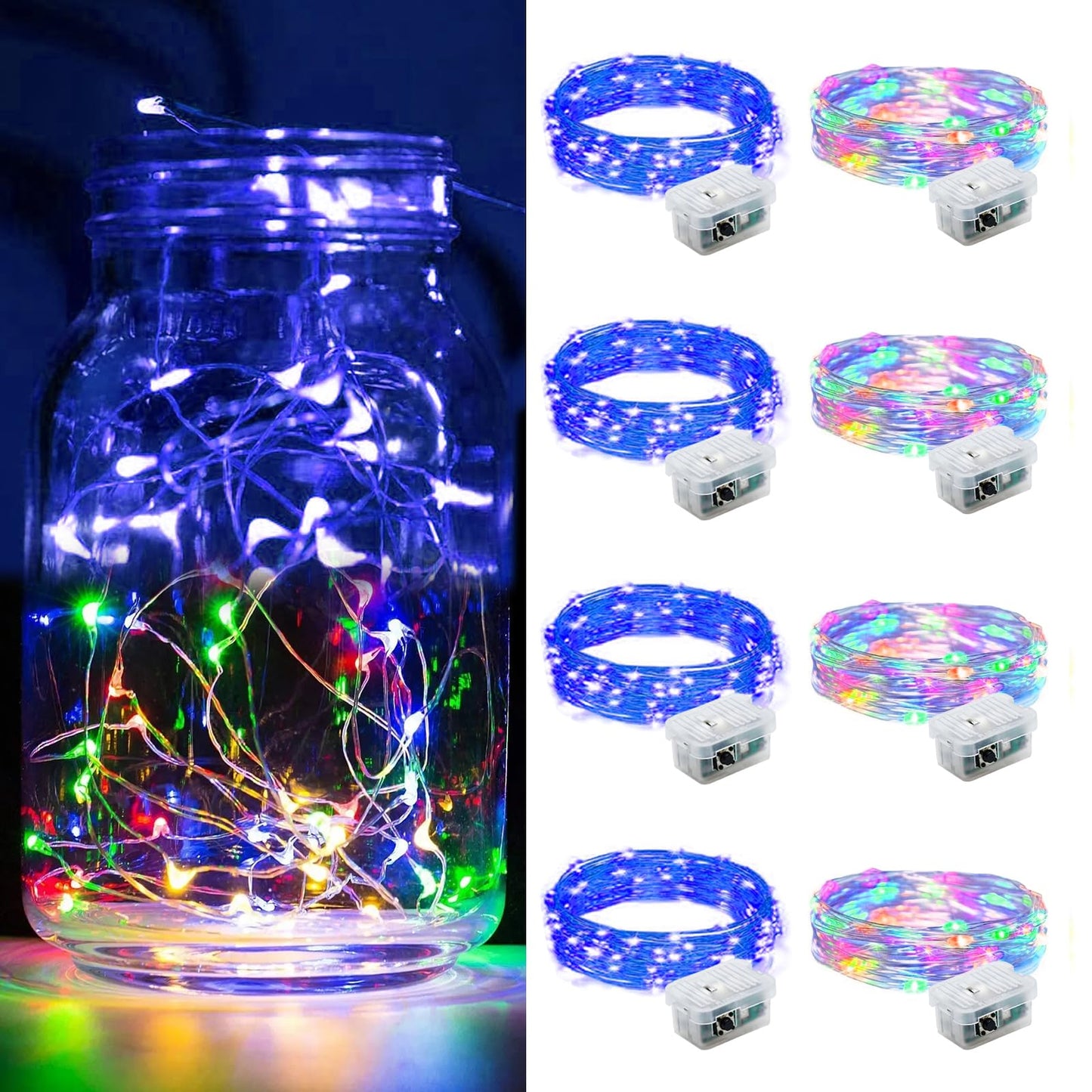 Aurora Glow Starry String Lights 20 LED Cool Touch Battery Powered for Pet Friendly Homes and Worry Free Setup