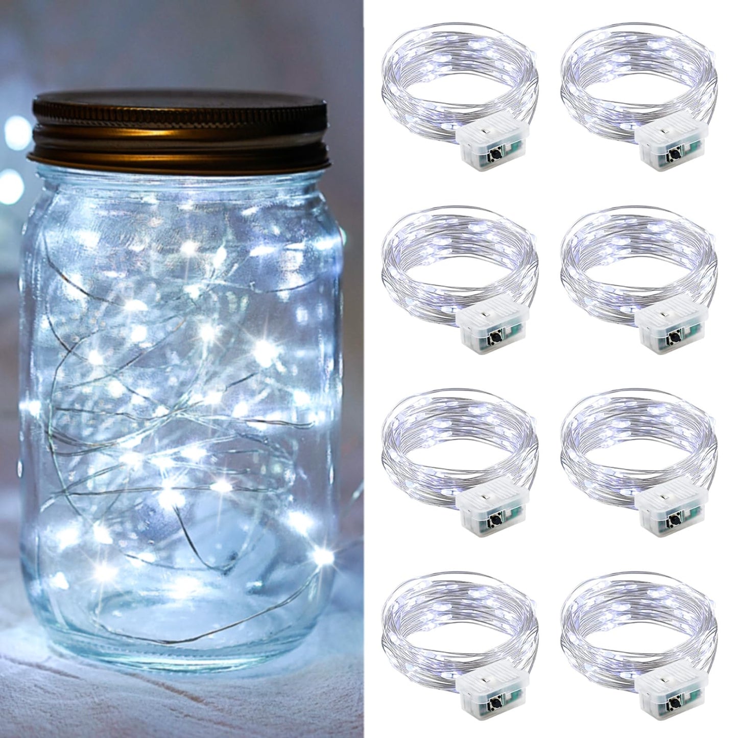 Aurora Glow Starry String Lights 20 LED Cool Touch Battery Powered for Pet Friendly Homes and Worry Free Setup