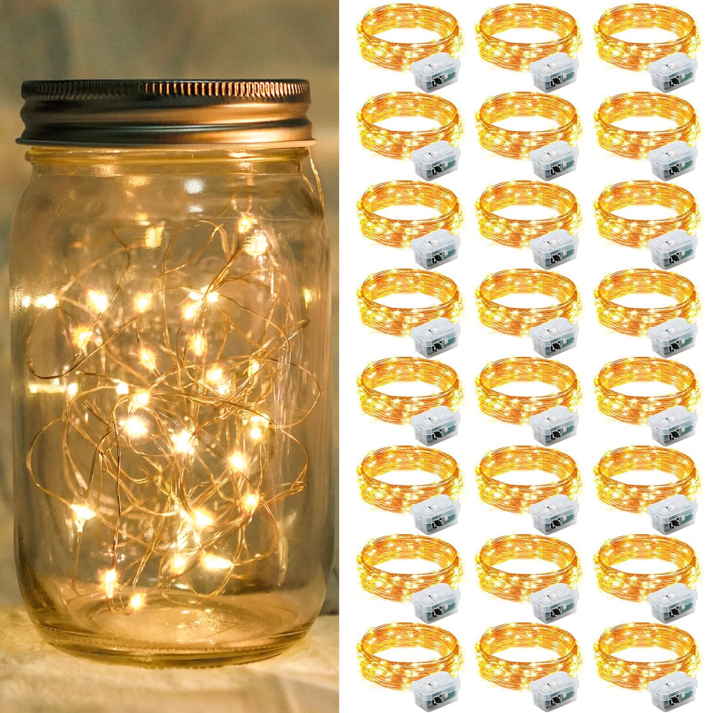 Aurora Glow Starry String Lights 20 LED Cool Touch Battery Powered for Pet Friendly Homes and Worry Free Setup