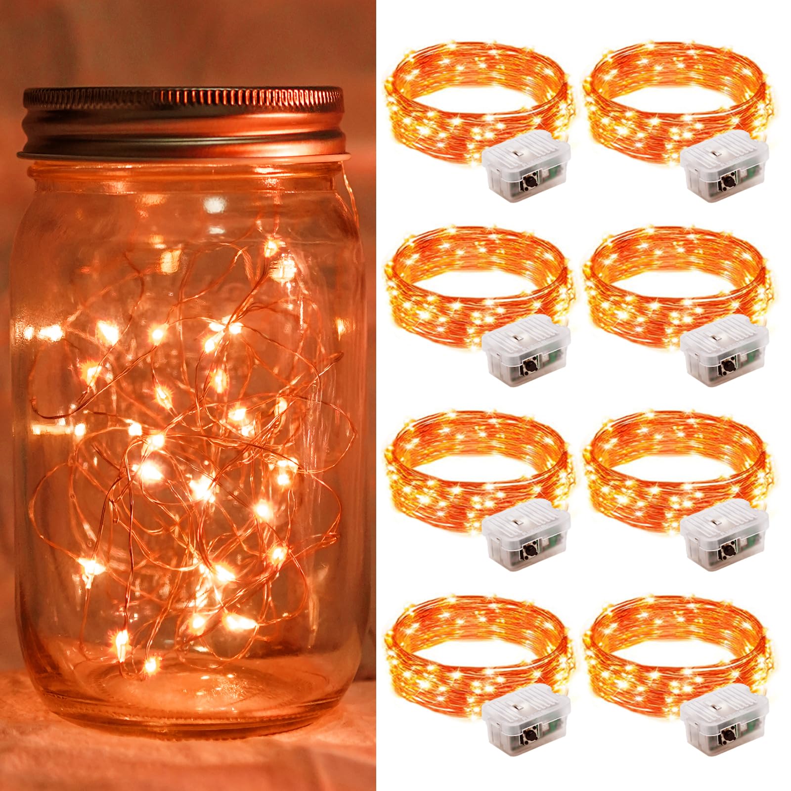 Aurora Glow Starry String Lights 20 LED Cool Touch Battery Powered for Pet Friendly Homes and Worry Free Setup