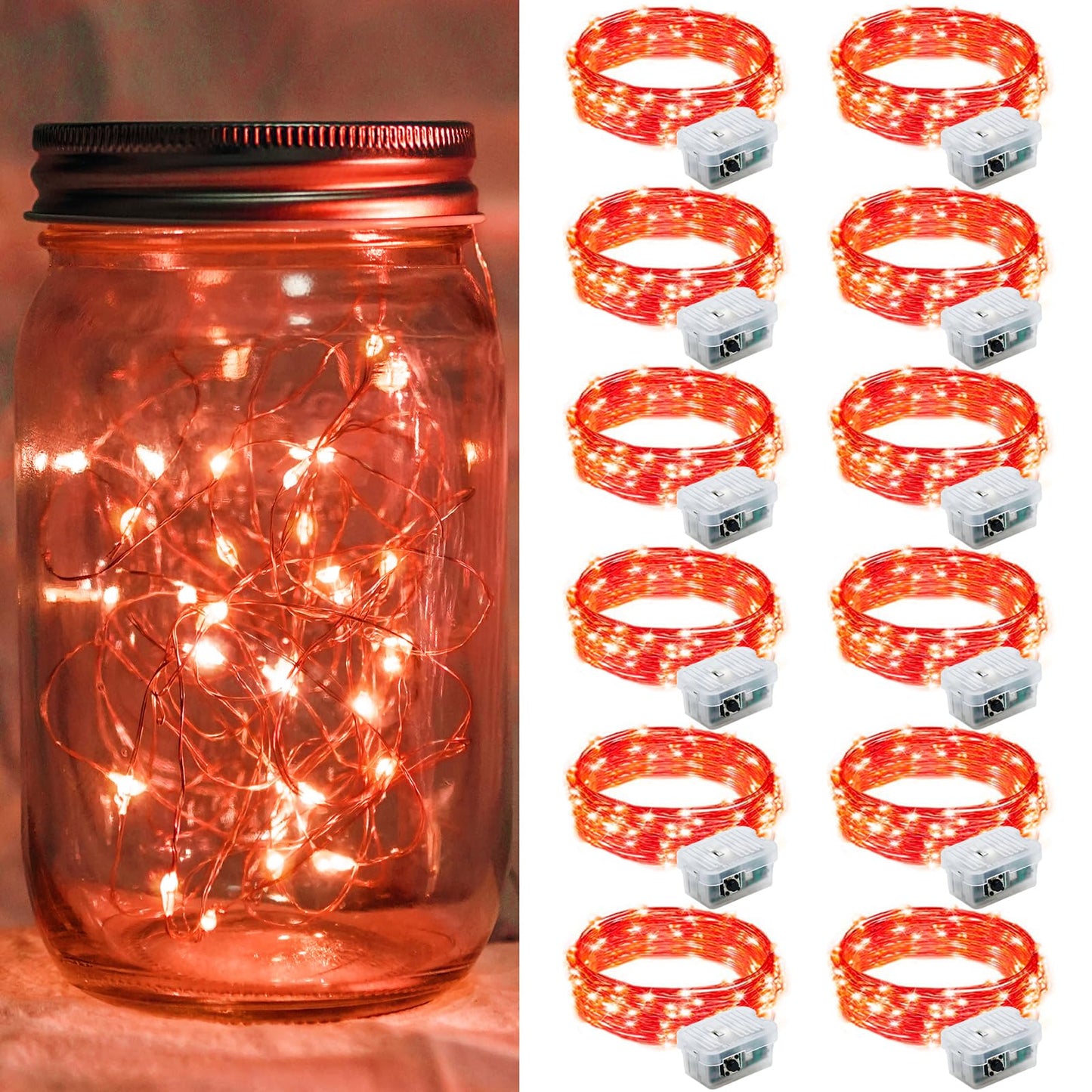 Aurora Glow Starry String Lights 20 LED Cool Touch Battery Powered for Pet Friendly Homes and Worry Free Setup