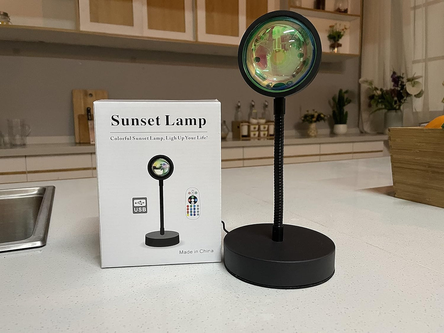 AuroraBeam Sun Projector – Safe Flame-Free Sleep Light for Kids' Bedroom, Auto Timer Mode