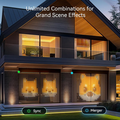 AuroraGlow Designer LED Curtain Lights – Luxury Home Accent, 8-Sync Wall Display with Hand-Selected Finishes
