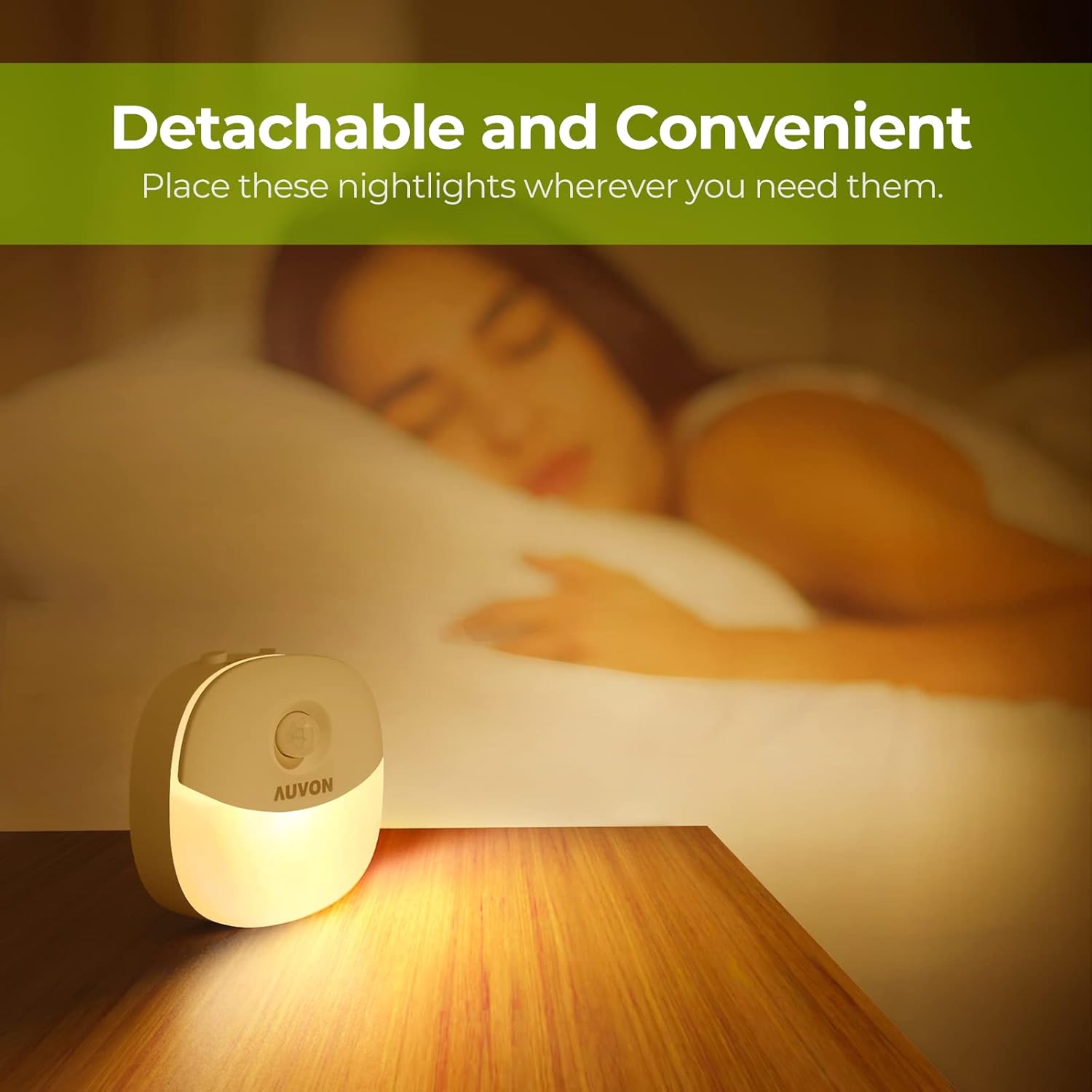 AUVON Rechargeable Baby Room Night Light – Cool-Touch LED for Nursery, Crib Room, and Playroom