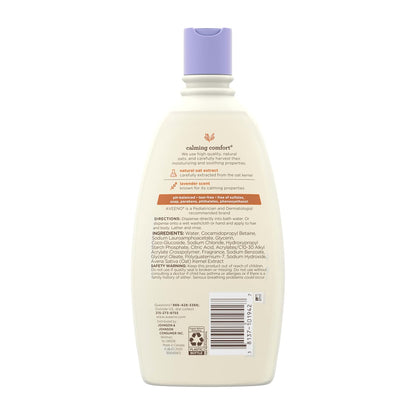 Aveeno Baby Lavender Vanilla Calming Bath – Soothing Oat Extract 2-in-1 Cleanser for Mindful Bedtime Self-Care Routine