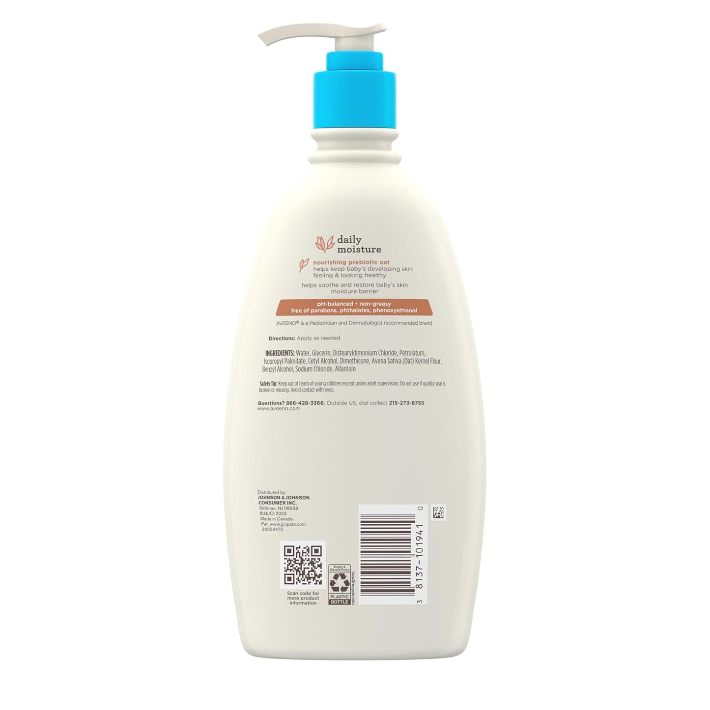 Aveeno Baby Nourishing Oatmeal Lotion – Fast-Absorbing Moisturizer for Toddlers & Infants with Eczema-Prone Skin