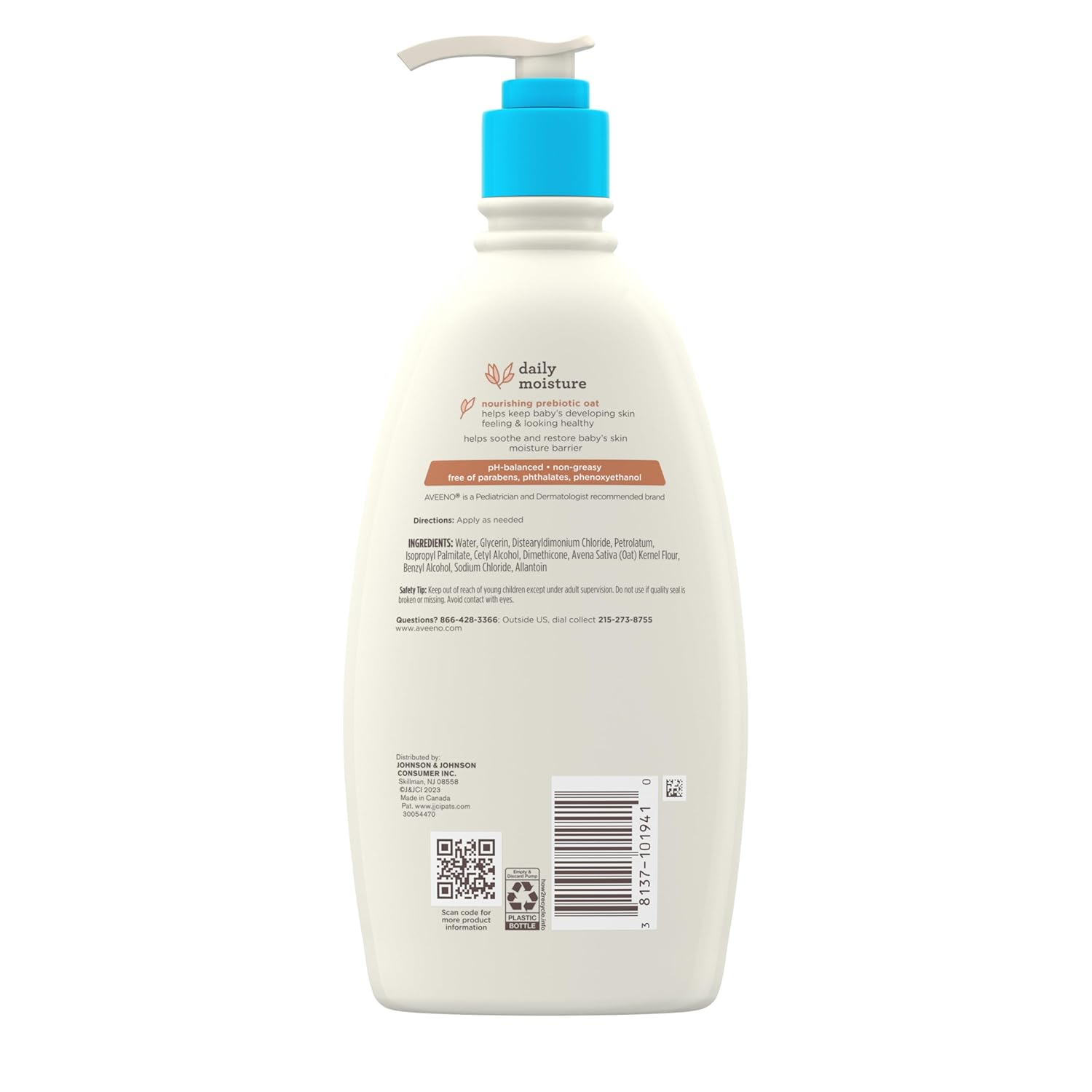 Aveeno Baby Nourishing Oatmeal Lotion – Fast-Absorbing Moisturizer for Toddlers & Infants with Eczema-Prone Skin