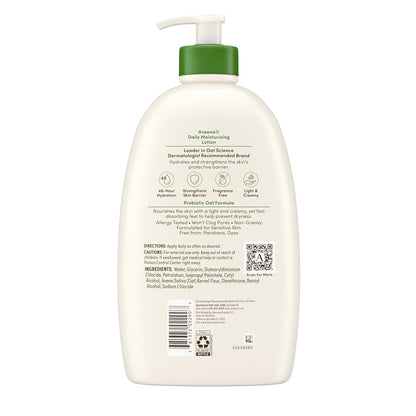 Aveeno Fragrance-Free Lotion – Dermatologist-Recommended Gentle Formula Free of Parabens and Dyes for Reactive Skin