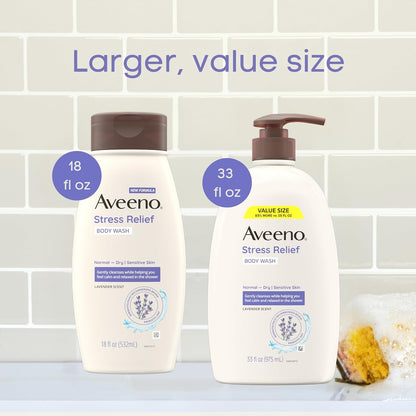Aveeno Gentle Lavender Cleanser – Hypoallergenic Body Wash Safe for All Skin Types