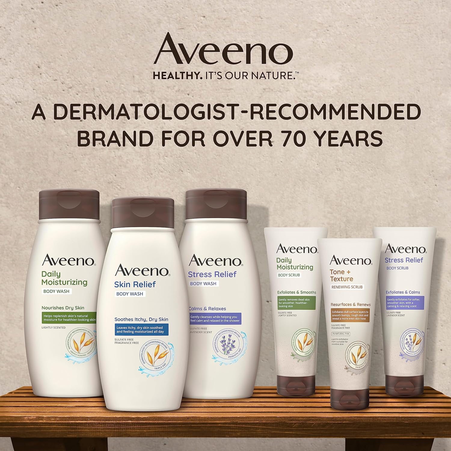 Aveeno Gentle Lavender Cleanser – Hypoallergenic Body Wash Safe for All Skin Types