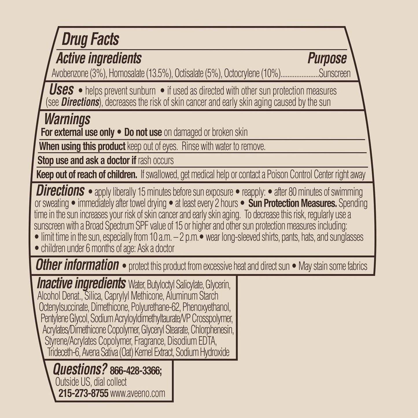 Aveeno Paraben-Free Sunscreen Lotion – Clean, Non-Toxic SPF 60 for Worry-Free Daily Use