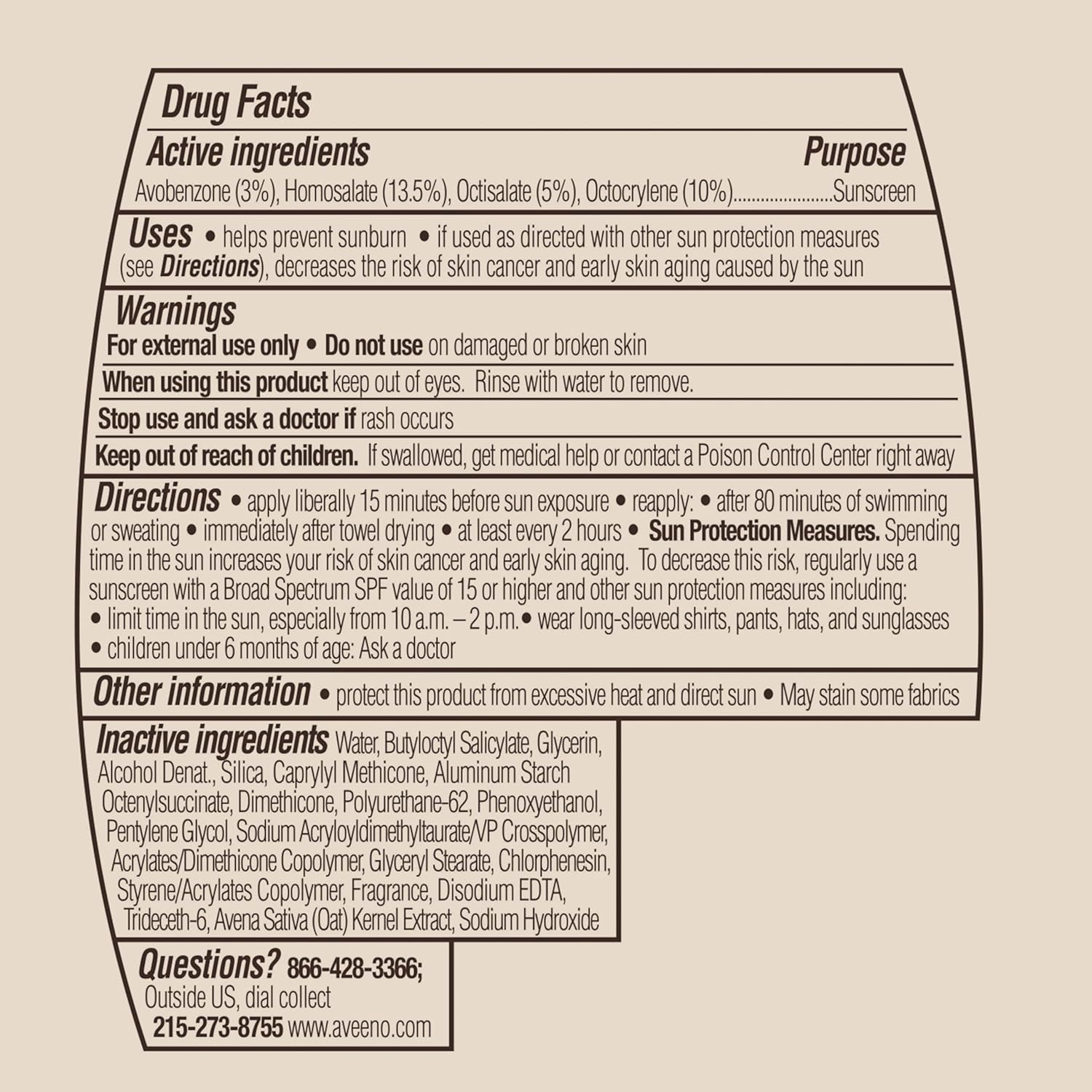 Aveeno Paraben-Free Sunscreen Lotion – Clean, Non-Toxic SPF 60 for Worry-Free Daily Use