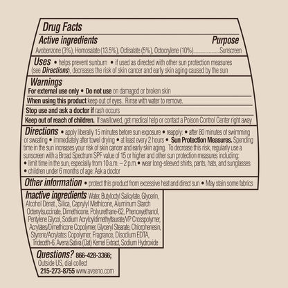 Aveeno Paraben-Free Sunscreen Lotion – Clean, Non-Toxic SPF 60 for Worry-Free Daily Use