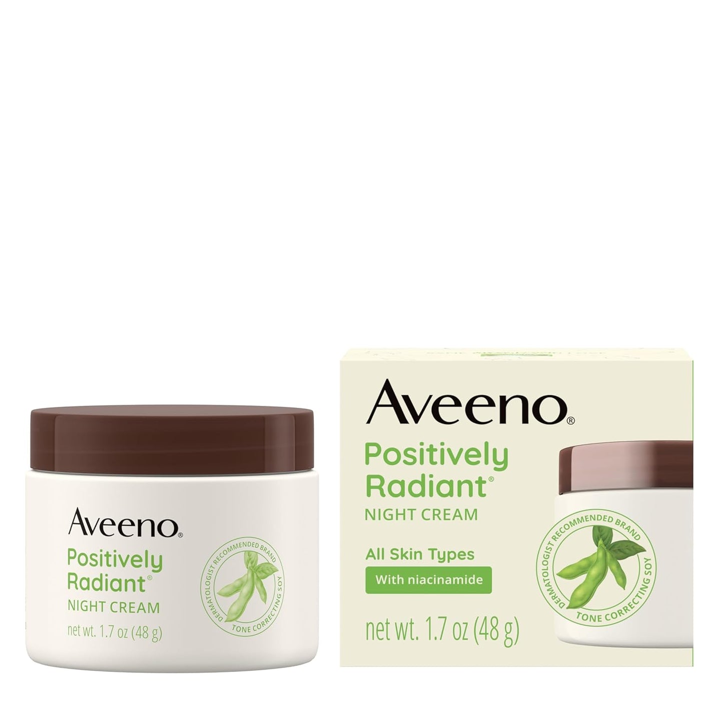 Aveeno Positively Radiant Face & Neck Night Cream – Thoughtful Birthday Gift for the Woman Who Values Skincare