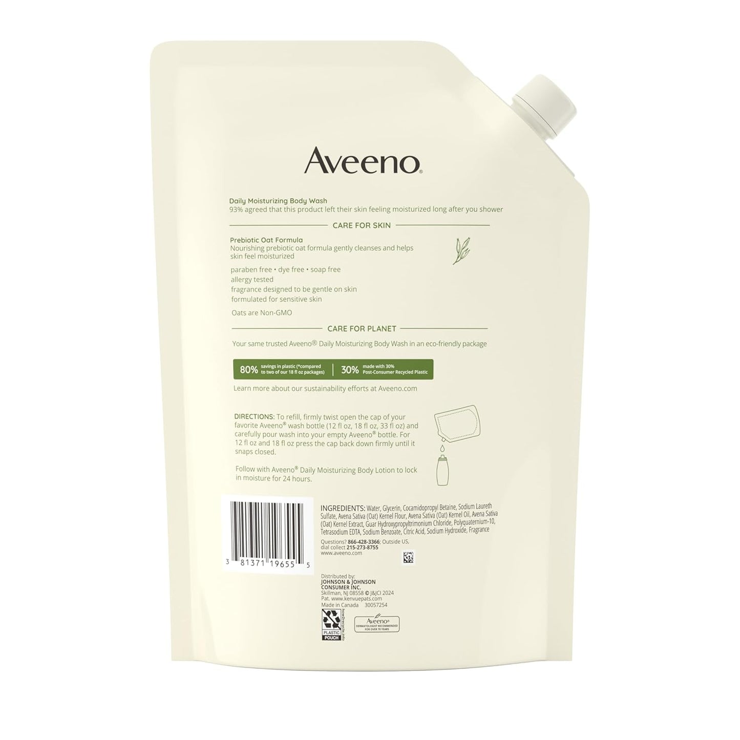 Aveeno Prebiotic Oat Wash – Dermatologist-Backed Safety for Kids' Delicate Skin
