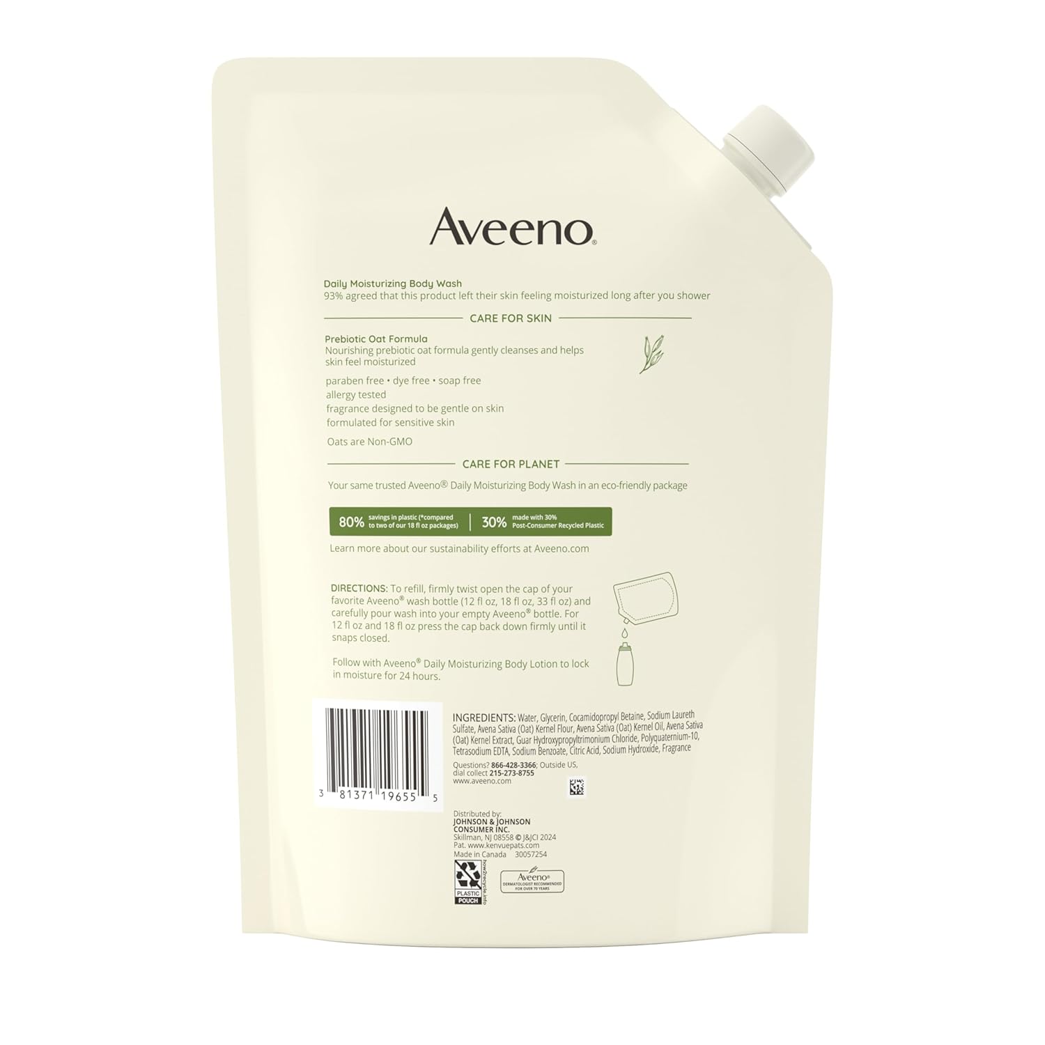 Aveeno Prebiotic Oat Wash – Dermatologist-Backed Safety for Kids' Delicate Skin