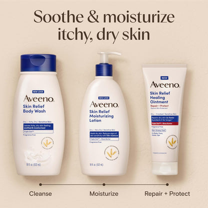 Aveeno Skin Relief Body Lotion – Daily Hydrating Self-Care for Eczema-Prone and Sensitive Skin