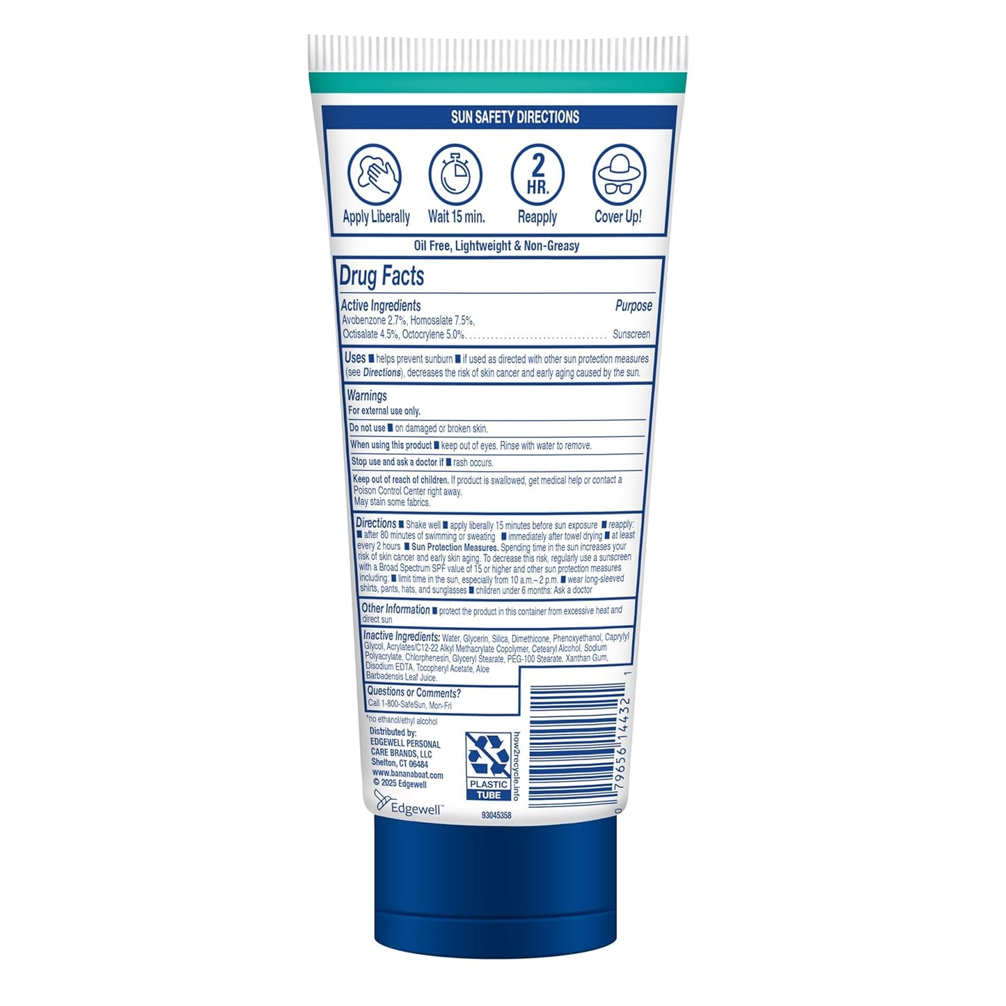 Banana Boat Sheer Sensitive Body Lotion SPF 50 – 80-Minute Water-Resistant SPF for Pool, Beach, and Outdoor Events, 3oz
