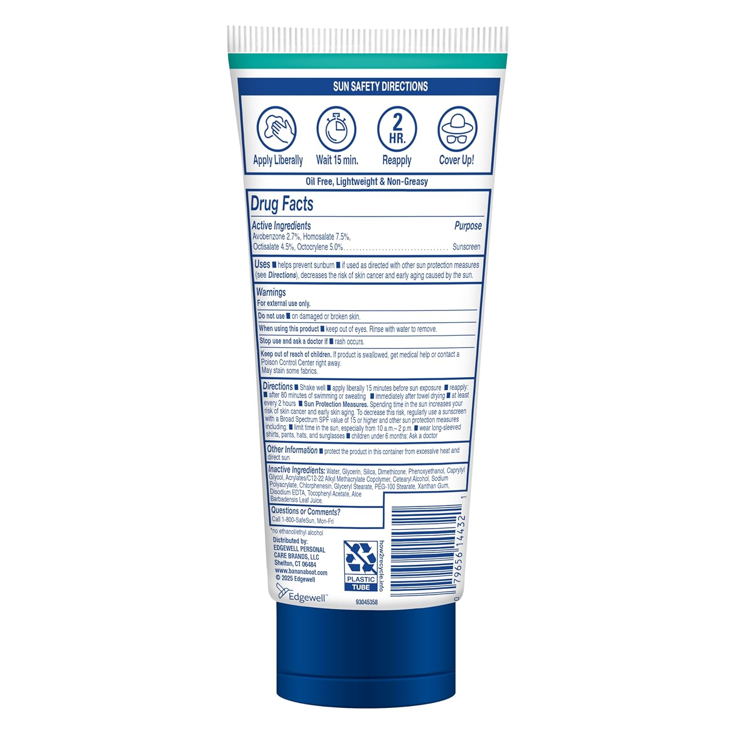 Banana Boat Sheer Sensitive Body Lotion SPF 50 – 80-Minute Water-Resistant SPF for Pool, Beach, and Outdoor Events, 3oz