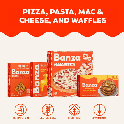 Banza Gluten-Free Spaghetti Pack of 5 - Bulk Pasta for Efficient Meal Prep Sundays and Routine Planning
