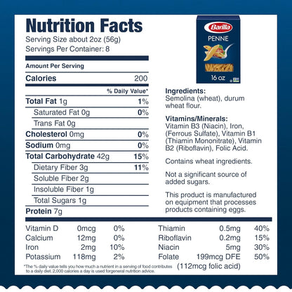 Barilla Penne Pasta, 16 oz Box – Practical Housewarming Gift for New Home Cooks