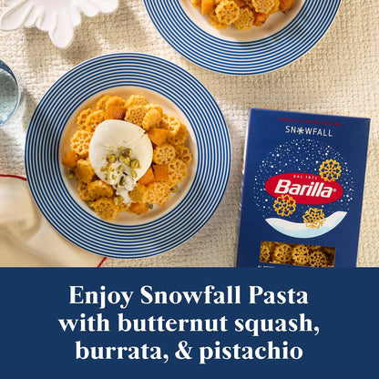 Barilla Snowflake Shaped Pasta, 12 Ounce Box – Decorative Seasonal Side Dish for Picture-Perfect Winter Dinner Parties