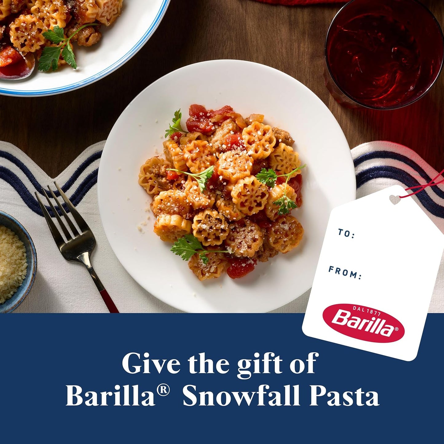 Barilla Snowflake Shaped Pasta, 12 Ounce Box – Decorative Seasonal Side Dish for Picture-Perfect Winter Dinner Parties