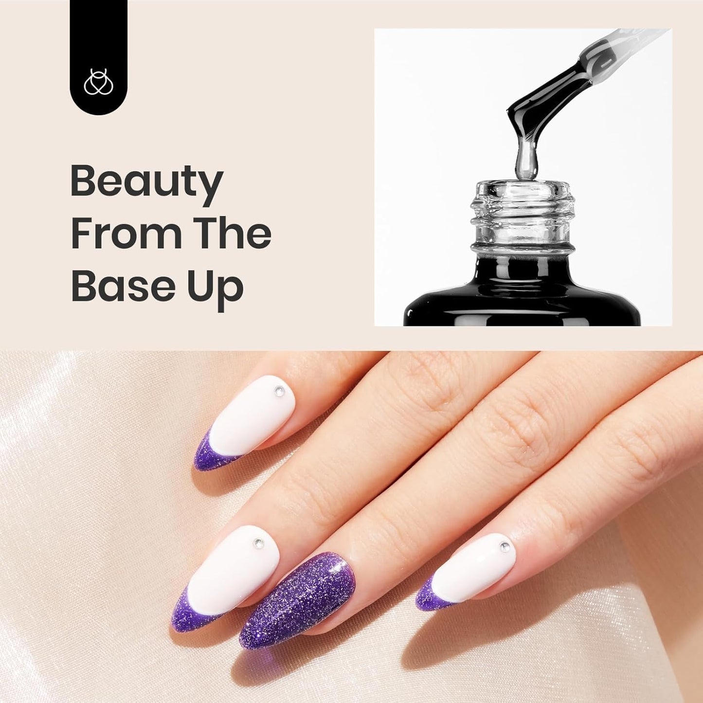 Beetles HEMA-Free No Wipe Base Coat 15ml – Simple, Intentional Manicure Routine With No Extra Wipe Step