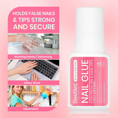 Beetles Nail Bond Brush – Low-Fume DIY Nail Care Alternative to Salon Acrylic Chemicals